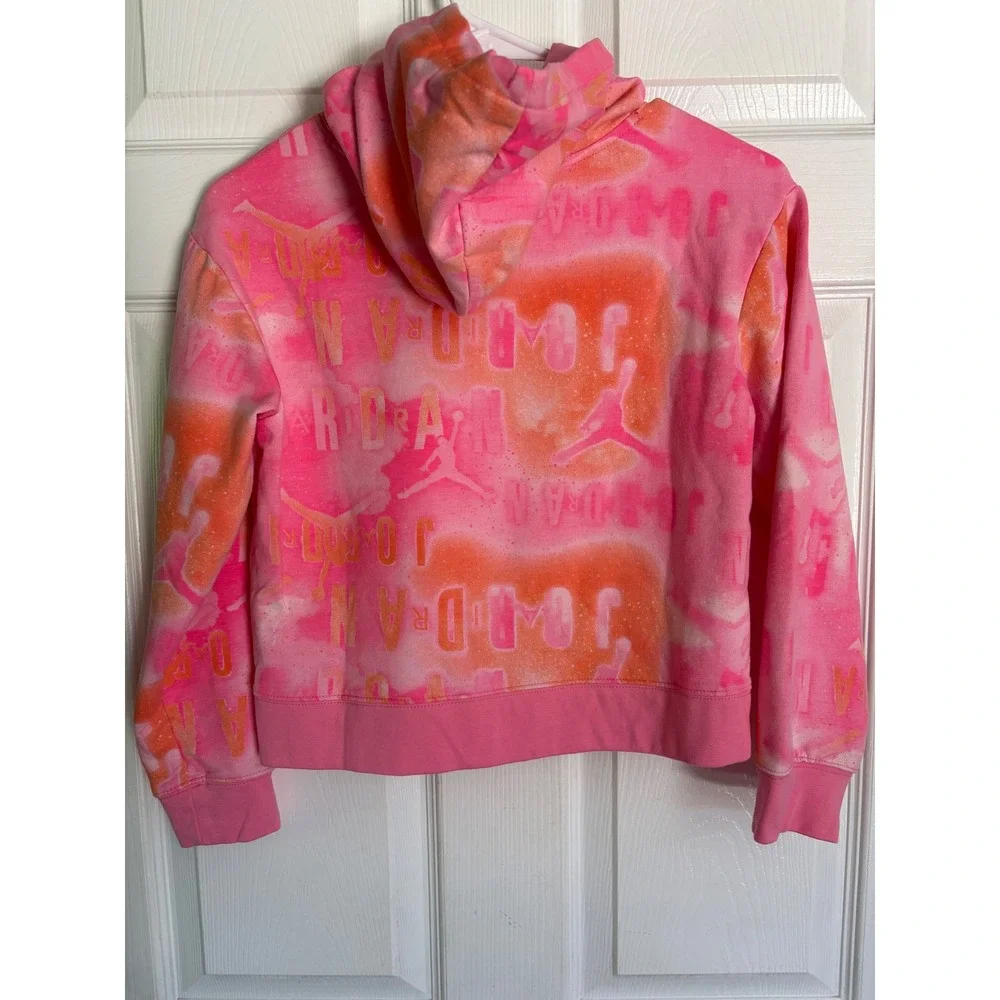 Jordan / Under Armour Hoodie and Shirt Bundle Girls L 12-14 Pink Orange Tie Dye
